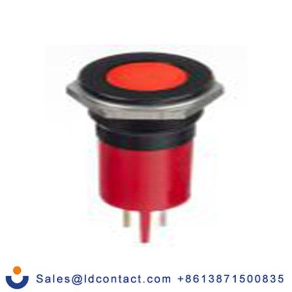 RS PRO 124-6399  红色 面板安装指示器, 24 V dc 焊片端接, 平齐边框, IP40
