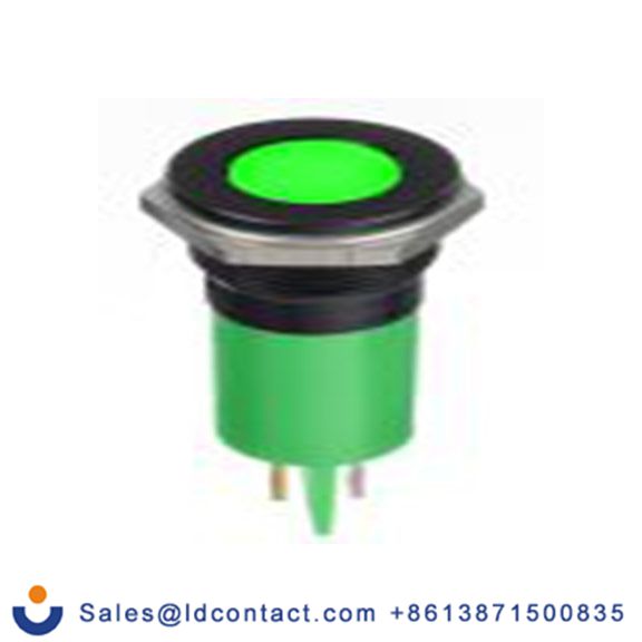 RS PRO 124-6405  绿色 面板安装指示器, 24 V dc 焊片端接, 平齐边框, IP40