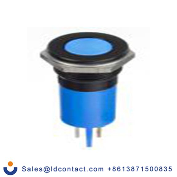 RS PRO 124-6417  蓝色 面板安装指示器, 24 V dc 焊片端接, 平齐边框, IP40