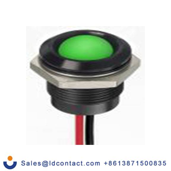 RS PRO 130-2274  绿色 面板安装指示器, 12 V dc 导线端接, 凸型边框, IP40