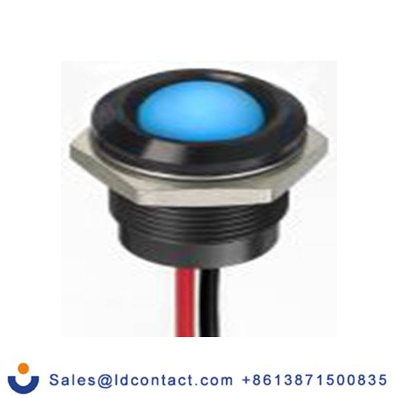 RS PRO 130-2281  蓝色 面板安装指示器, 24 V dc 导线端接, 凸型边框, IP40