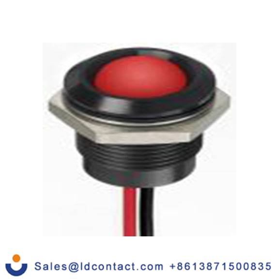 RS PRO 130-2283  红色 面板安装指示器, 110 V ac 导线端接, 凸型边框, IP40