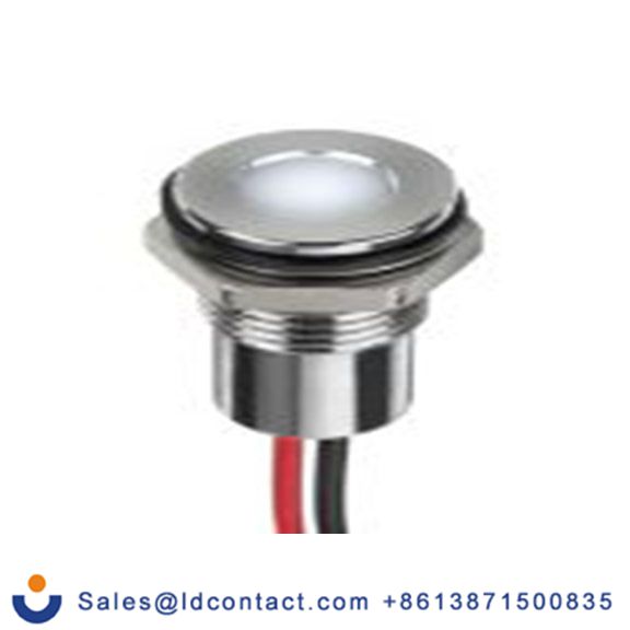 RS PRO 132-9127  白色 面板安装指示器, 24 V dc 导线端接, 平齐边框, 银色边框, IP40