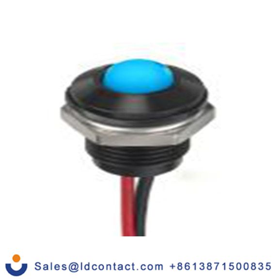 RS PRO 132-9141  蓝色 面板安装指示器, 24 V dc 导线端接, 凸型边框, IP40
