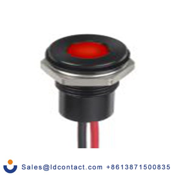 RS PRO 132-9143  红色 面板安装指示器, 1.8 V dc, 3.3 V dc 导线端接, 平齐边框, IP40