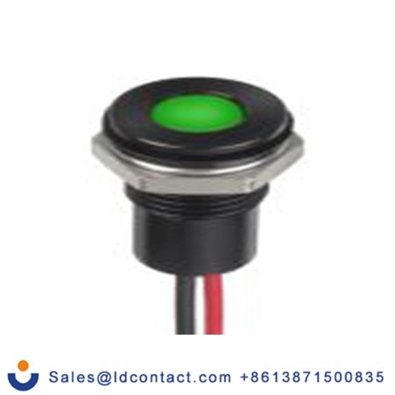 RS PRO 132-9144  绿色 面板安装指示器, 1.8 V dc, 3.3 V dc 导线端接, 平齐边框, IP40