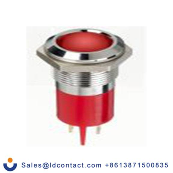 RS PRO 134-5540  红色 面板安装指示器, 2 V dc 焊片端接, 平齐边框, 银色边框, IP40