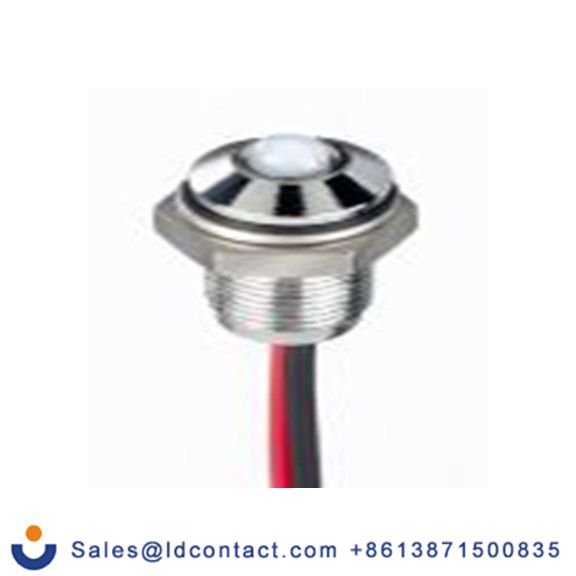 RS PRO 171-3752  白色 面板安装指示器, 1.8 V dc, 3.3 V dc 导线端接, 凸型边框, 银色边框, IP40