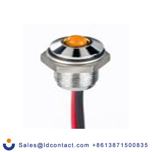 RS PRO 171-3761  橙色 面板安装指示器, 10.8 V dc, 13.2 V dc 导线端接, 凸型边框, 银色边框, IP40