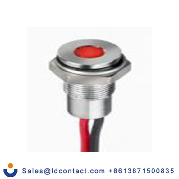 RS PRO 171-3770  红色 面板安装指示器, 1.8 V dc, 3.3 V dc 导线端接, 平齐边框, 银色边框, IP40