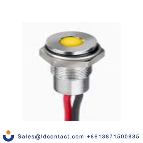 RS PRO 171-3780  黄色 面板安装指示器, 10.8 V dc, 13.2 V dc 导线端接, 平齐边框, 银色边框, IP40