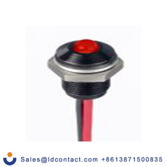 RS PRO 171-3793  红色 面板安装指示器, 1.8 V dc, 3.3 V dc 导线端接, 凸型边框, IP40