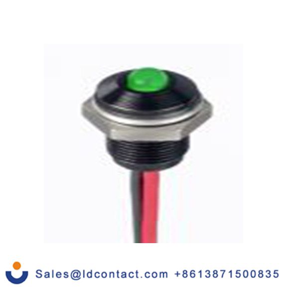 RS PRO 171-3794  绿色 面板安装指示器, 1.8 V dc, 3.3 V dc 导线端接, 凸型边框, IP40