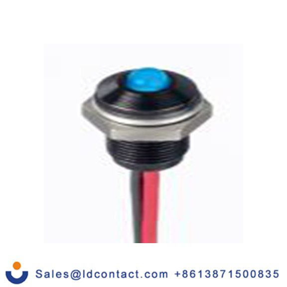 RS PRO 171-3796  蓝色 面板安装指示器, 1.8 V dc, 3.3 V dc 导线端接, 凸型边框, IP40