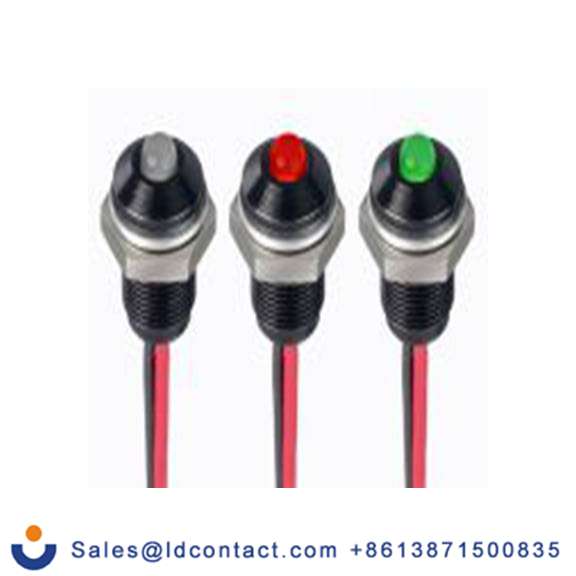 RS PRO 171-3799  红色 面板安装指示器, 1.8 V dc, 3.3 V dc 导线端接, 凸型边框, IP40