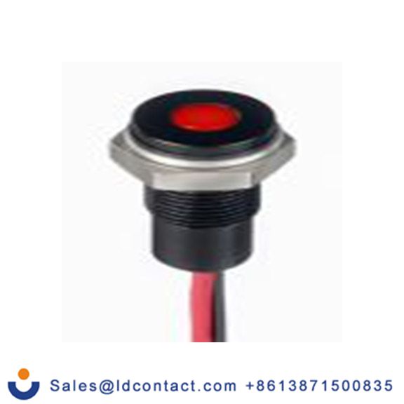 RS PRO 171-3815  红色 面板安装指示器, 1.8 V dc, 3.3 V dc 导线端接, 平齐边框, IP40