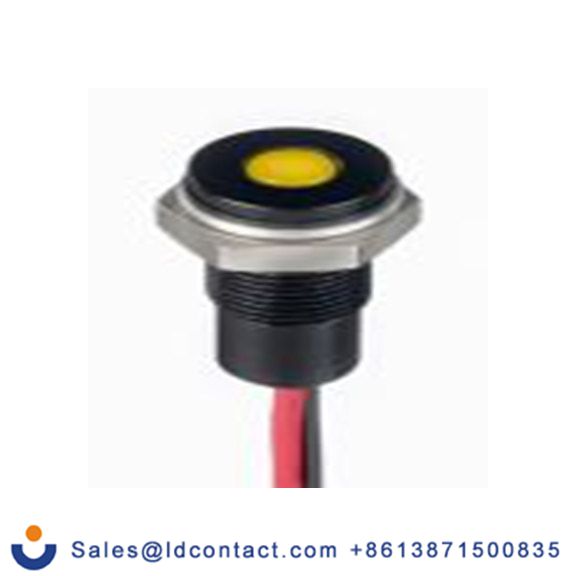 RS PRO 171-3817  黄色 面板安装指示器, 1.8 V dc, 3.3 V dc 导线端接, 平齐边框, IP40