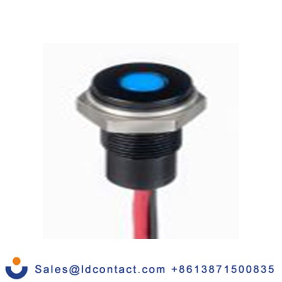 RS PRO 171-3818  蓝色 面板安装指示器, 1.8 V dc, 3.3 V dc 导线端接, 平齐边框, IP40