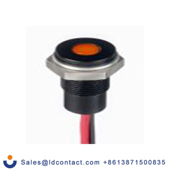 RS PRO 171-3820  橙色 面板安装指示器, 1.8 V dc, 3.3 V dc 导线端接, 平齐边框, IP40