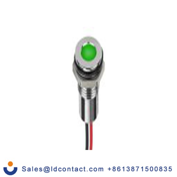 RS PRO 220-8933  面板安装 LED 绿色 面板安装指示器, 电线端接, IP40 6V dc 8 mm