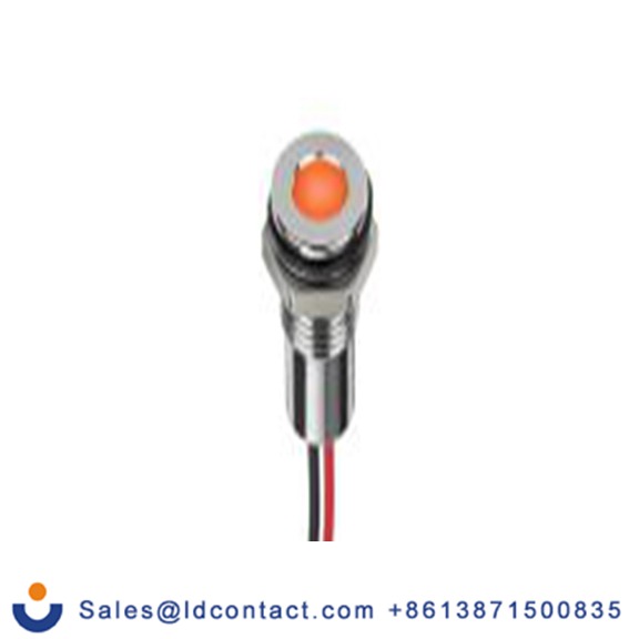 RS PRO 220-8949  面板安装 LED 橙色 面板安装指示器, 电线端接, IP40 6V dc 8 mm
