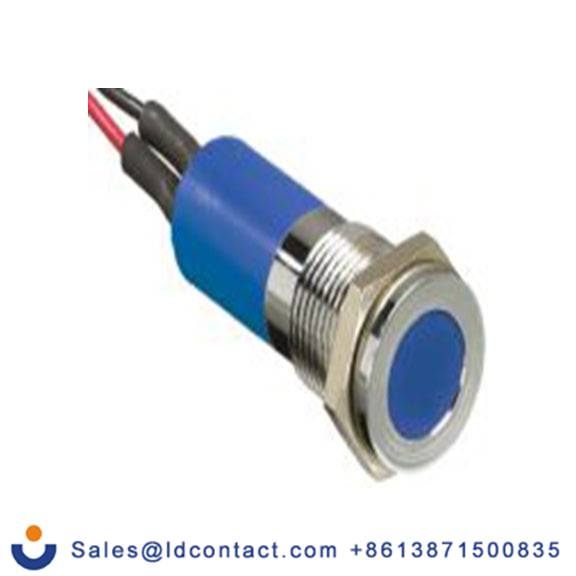 RS PRO 703-9083  蓝色 面板安装指示器, 36 V dc, 6 V dc 导线端接, 平齐边框, 银色边框, IP40