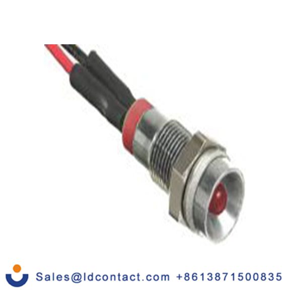 RS PRO 722-7690  红色 面板安装指示器, 2 V dc 导线端接, 凹入式边框, 银色边框, IP40