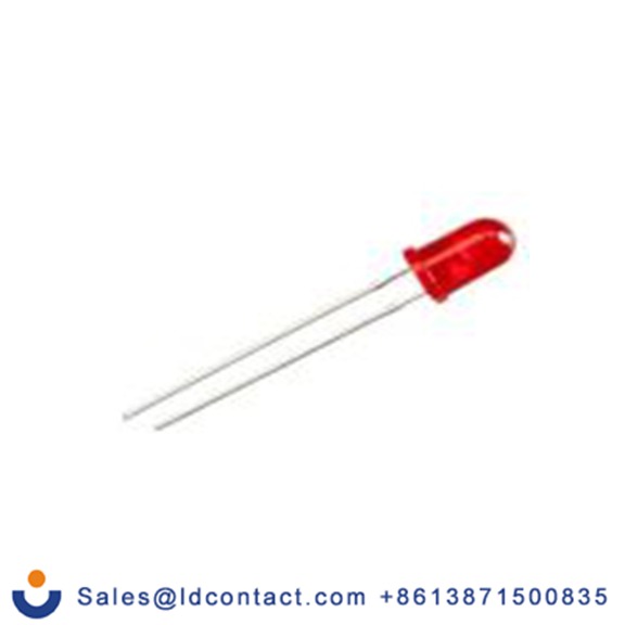 RS PRO 203-981  红色 面板安装指示器, 2 V dc 焊接片端接, 凸型边框, 银色边框