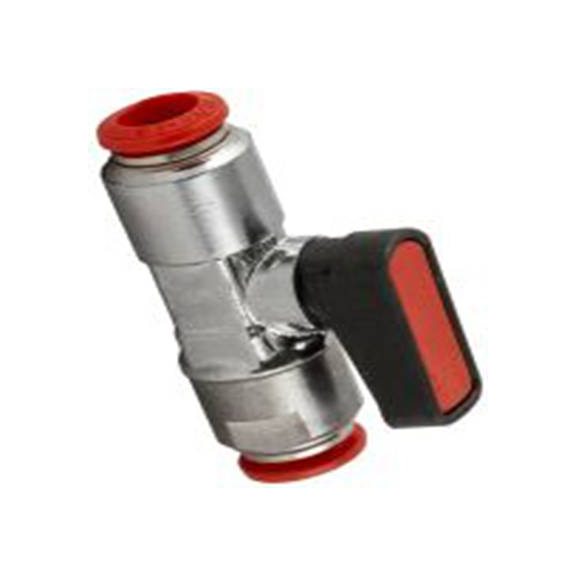 RS PRO,176-2145,微阀, ISO 7.1, DIN 2999, BS 21, ISO 228接口, 把手控制 Push-In 6 mm, 2通道, 最大操作20 bar III B, 最