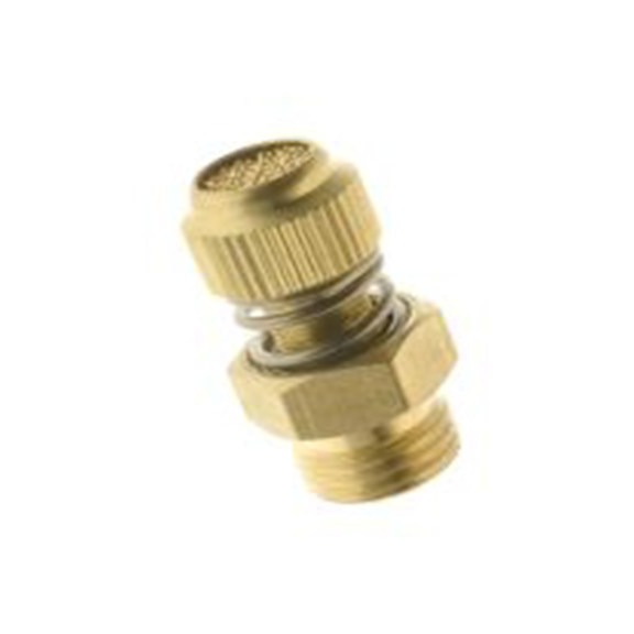 RS PRO,631-973,带螺纹 消声器, 黄铜制 12 bar, 降噪88 dB, -10 °C→80 °C G