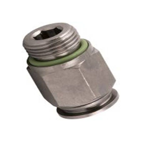 RS PRO,231-2747,气动直向螺纹-管适配器 公, 8mm, 镀镍黄铜制, 20 bar, 70020系列