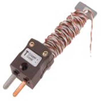 RS PRO,110-4469,T型外露结点热电偶, 探头Φ1/0.2mm x 2m, 可测+220°C, 线长2m, 微型插头接端, PFA探头