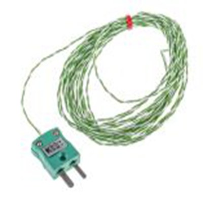 RS PRO,123-6306,K型外露结点热电偶, 探头Φ1/0.2mm x 5m, 可测+260°C, 线长5m, 微型插头接端, 聚四氟乙烯探头