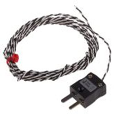 RS PRO,123-6308,J型外露结点热电偶, 探头Φ1/0.2mm x 2m, 可测+260°C, 线长2m, 微型插头接端, 聚四氟乙烯探头
