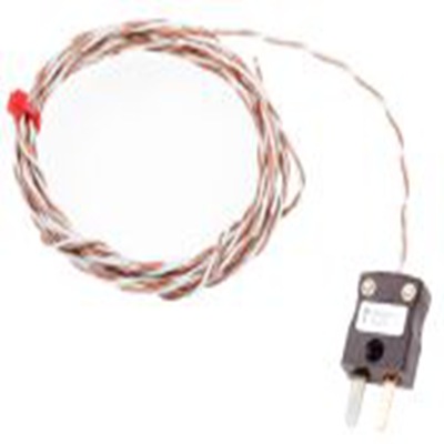 RS PRO,123-6331,T型外露结点热电偶, 探头Φ7/0.2mm x 2m, 可测+250°C, 线长2m, 微型插头接端, PFA探头