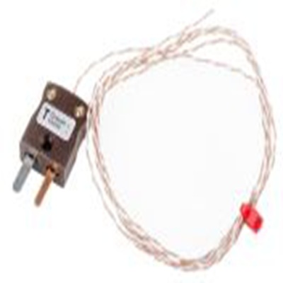 RS PRO,123-6332,T型外露结点热电偶, 探头Φ1/0.2mm x 1m, 可测+250°C, 线长1m, 微型插头接端, PFA探头