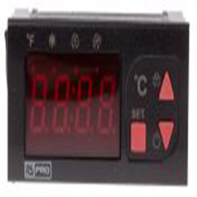 RS PRO,124-1048,温控开关, 24 V ac/dc电源, 继电器输出, 面板安装安装, IP20, IP65, 77 x 35mm