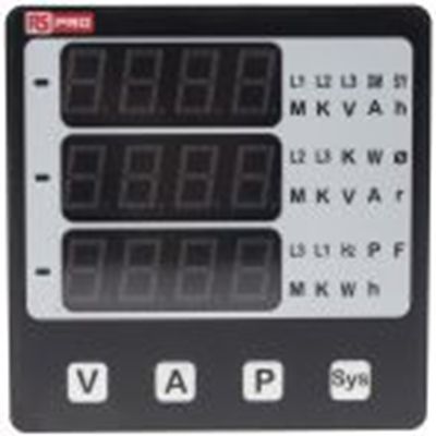 RS PRO,136-5381,数字面板多功能仪表, LED, 测量功率, 电压, 频率, 电流, 4位数字 92 mm宽 92 mm高, 55 mm深, AP15系列