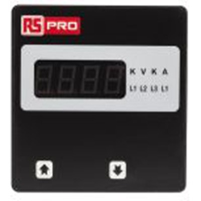 RS PRO,136-5389,交流 数字电压表, 4位数, LED显示器, ±0.5 + 1 Digit %精度 92 mm 92 mm切面, BT14系列