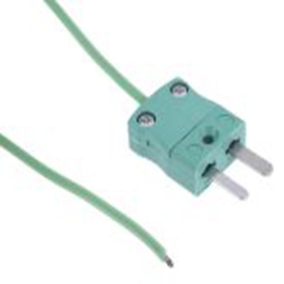 RS PRO,136-5892,K型外露结点热电偶, 探头Φ1/0.5mm x 5m, 可测+250°C, 线长5m, 微型插头接端, PFA探头