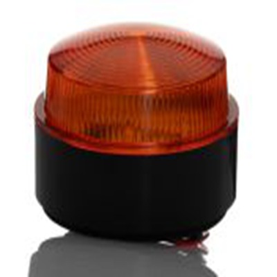 RS PRO,187-9654,闪光警示灯, 10 → 100 v 直流、 20 → 72 v 交流, 琥珀色透镜, Φ76mm底座, IP67