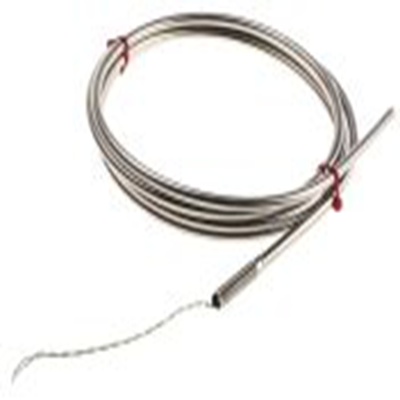 RS PRO,219-4438,K型矿物绝缘热电偶, 探头Φ6mm x 2m, 可测+1100°C, 线长100mm, 裸线尾线接端, 316不锈钢探头