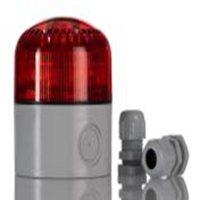 RS PRO,265-5865,LED警示灯, 12 → 24 V 交流/直流电源, 1米外100dB, 最大100dB, IP65, 红色灯罩, 白色外壳
