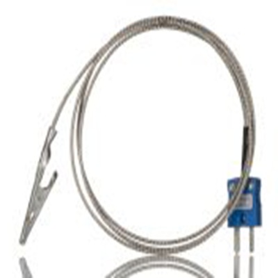 RS PRO,268-4411,K型鳄鱼夹热电偶 x 1m, 可测+250°C, 线长1m, 微型插头接端, 不锈钢探头
