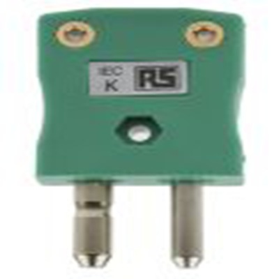RS PRO,362-9991,标准热电偶连接器 插头, 用于K 型热电偶, Φ6mm探头, 最高220°C, 绿色