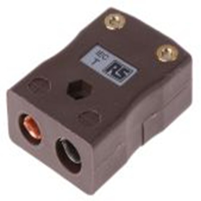 RS PRO,363-0020,标准热电偶连接器 插座, 用于T 型热电偶, Φ6mm探头, 最高220°C, 棕色