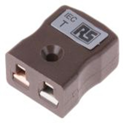 RS PRO,381-7463,微型热电偶连接器 插座, 用于T 型热电偶, Φ4mm探头, 最高220°C, 棕色