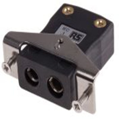 RS PRO,456-0089,标准热电偶连接器 插座, 用于J 型热电偶, 不锈钢支架安装, Φ6mm探头, 最高220°C, 黑色