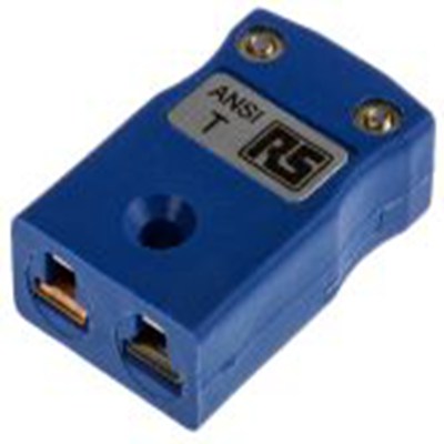 RS PRO,769-1133,微型热电偶连接器 插座, 用于T 型热电偶, Φ4mm探头, 最高220°C, 蓝色