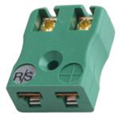 RS PRO,769-1274,微型微型印刷电路板插座连接器 插座, 用于R/S 型热电偶, PCB（印刷电路板）安装安装, Φ4mm探头, 最高220°C, 绿色